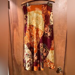 Urban Outfitters Color Block Mid-length Skirt Size L